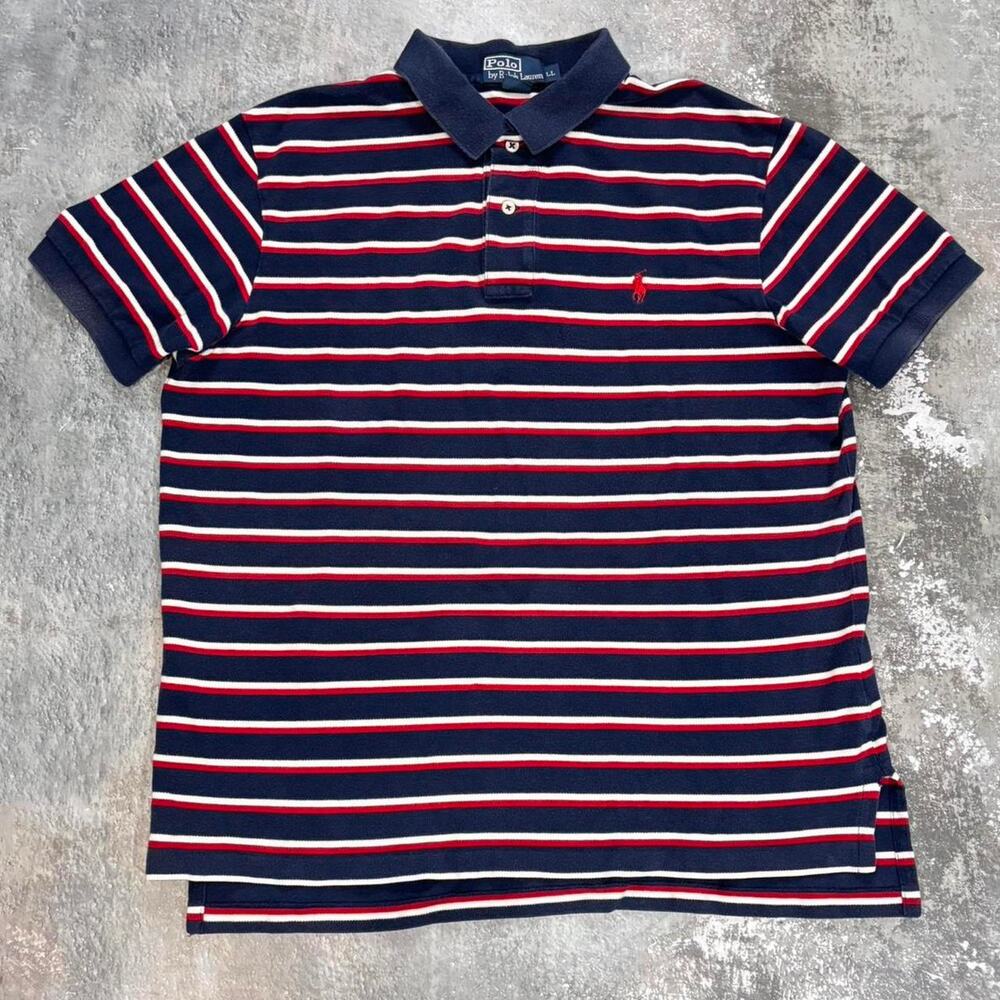 Vintage 90s Red White & Blue Polo Ralph Lauren Polo Shirt! USA Size Medium